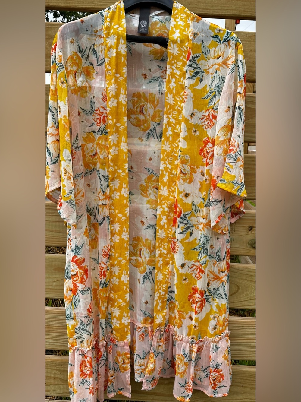 Vince Camuto Floral Kimono Duster OS (Read Flaws)